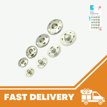 20 Pack Metal Press Studs Snap Fasteners Sewing Popper Tich Buttons Dressmaking - ZYBUX